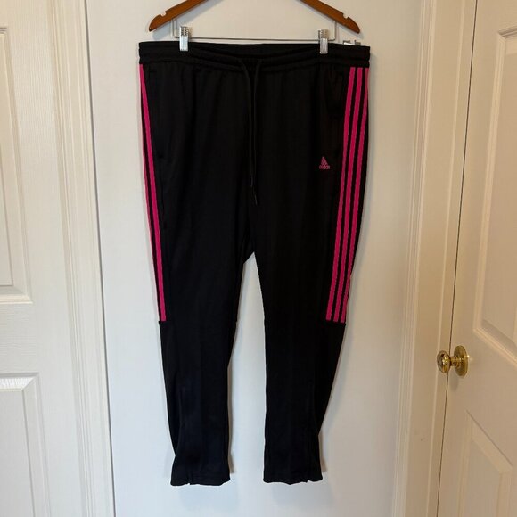 ADIDAS Womens Black & Pink, Sereno AEROREADY Track Pants, Size 3XL Jogging - Picture 1 of 14
